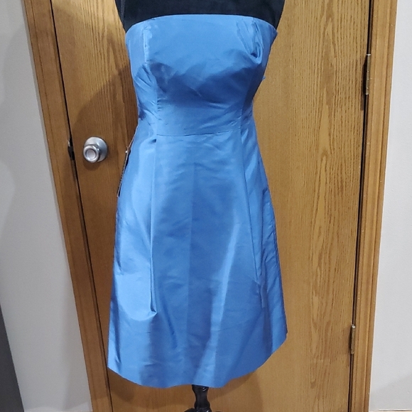 Ann Taylor Strapless Blue Sheath Dress for Prom - Picture 1 of 12